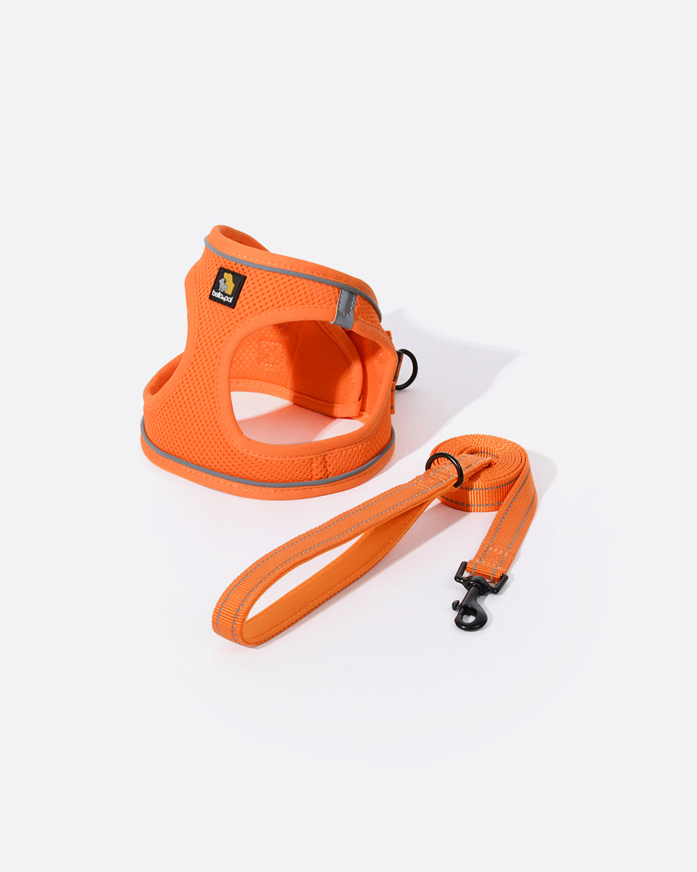 OxyMesh Velcro Step-in Harness and Leash Set - Neon Orange