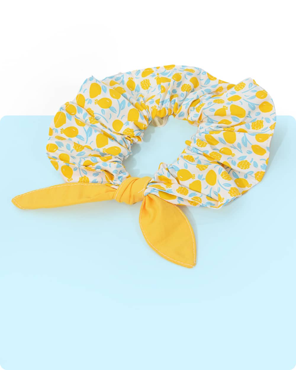 Floral Elastic Dog Bandana - Lemony