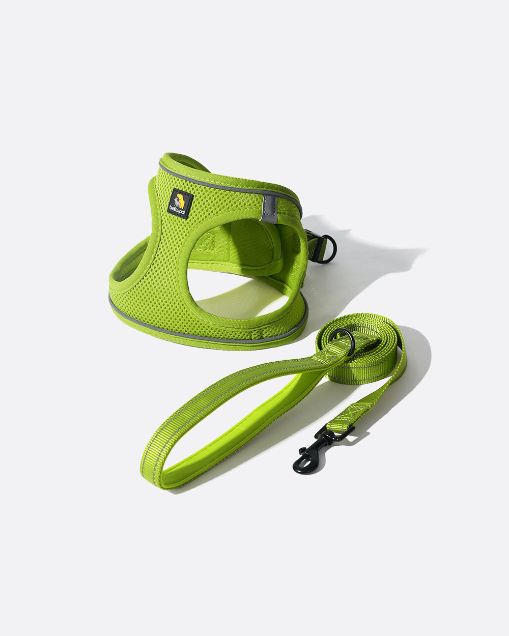 OxyMesh Reflective Step in Dog Harness and Leash Set for small dogs,  easy  on and easy off with Velcro strap, Avocado Green, Availavle in XXS, XS, S, M, L