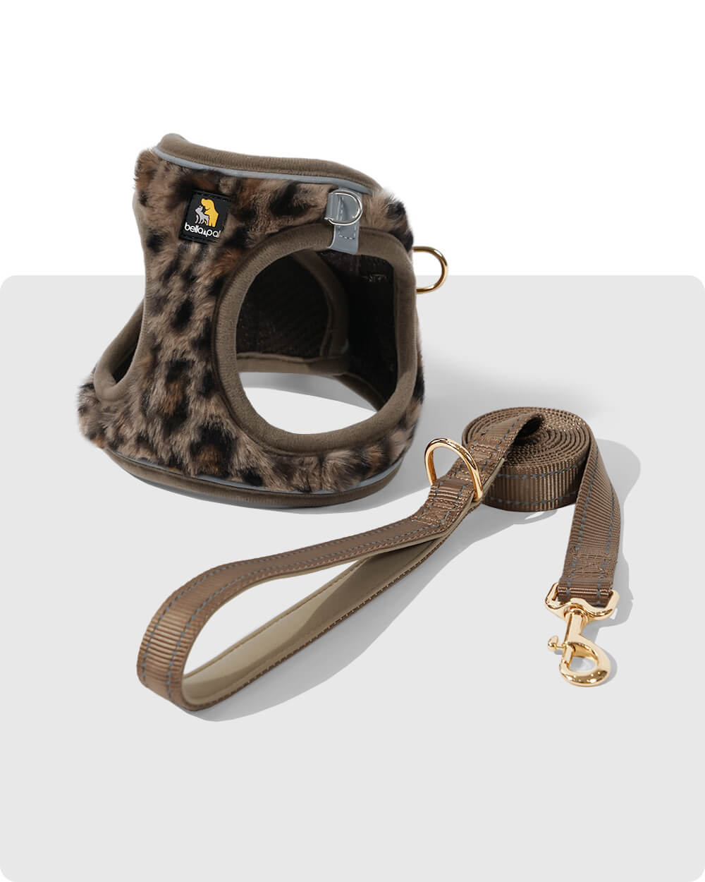 OxyMesh Velcro Step-in Harness Set - Wild Brown Leopard