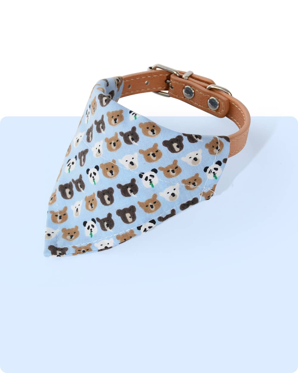 Reversible Dog Bandana with Collar - Bear Party