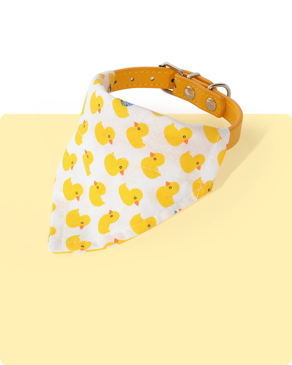 Reversible Dog Bandana with Collar - Duckling Parade