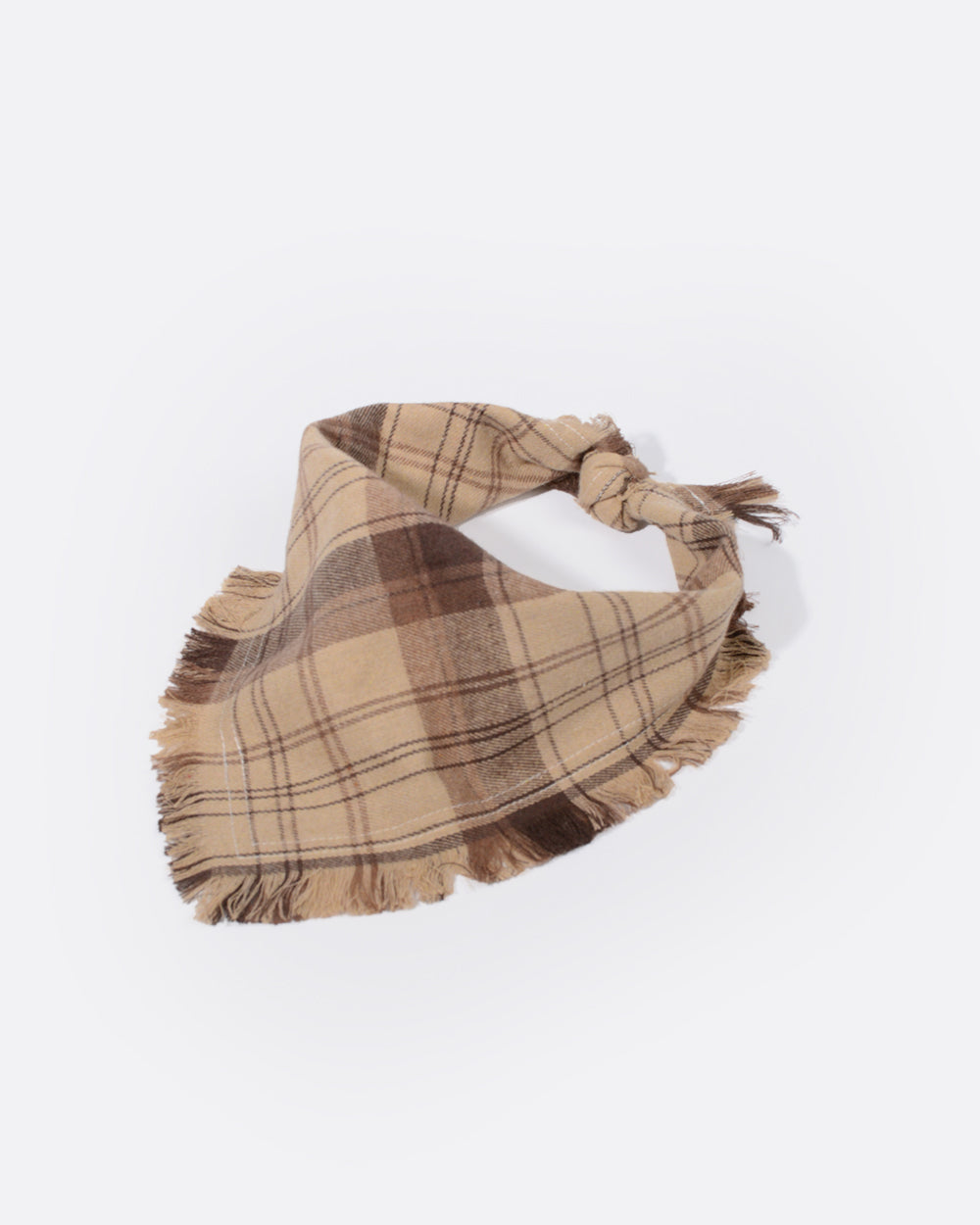 Bella & Pal Christmas flannel triangle bib is good to be used to dress up your pup in autumn or winter. This tartan plaid features brown, khaki, which brings a tinge of autumn. With a classic tassel design, make your pup looks fashionable and radiant this Christmas season.